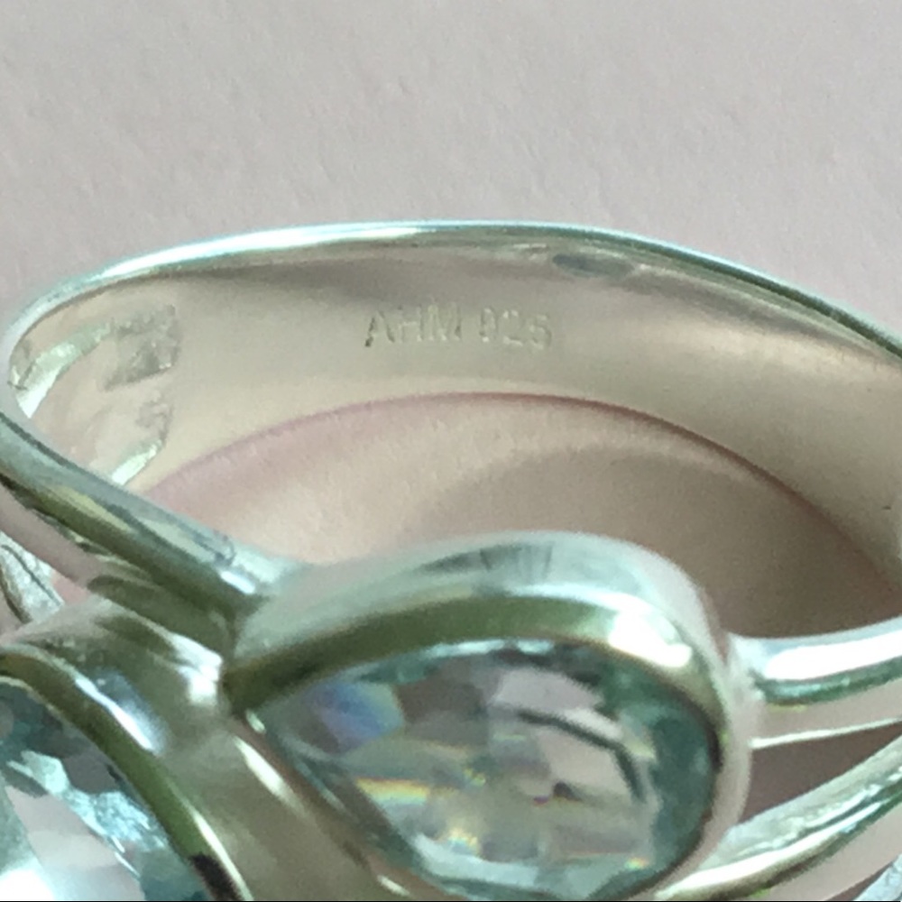 Sterling Natural Blue Topaz Ring - Picture 13 of 15